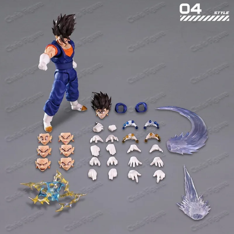 Фото В наличии: YGmw Studio OC Dragon Ball SHF Super Saiyan Fusion Warrior Vegetto 07 — Аниме-фигурка, коллекционная модель из ПВХ №5