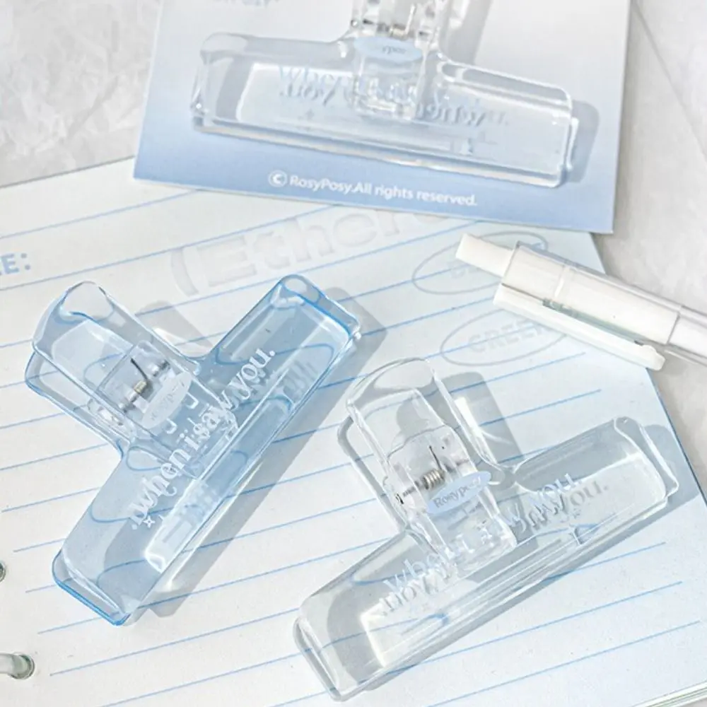 

1pcs School Stationary Office Supplies Transparent Hand Account Voucher Holder Ticket Clamp File Holder Paper Clip