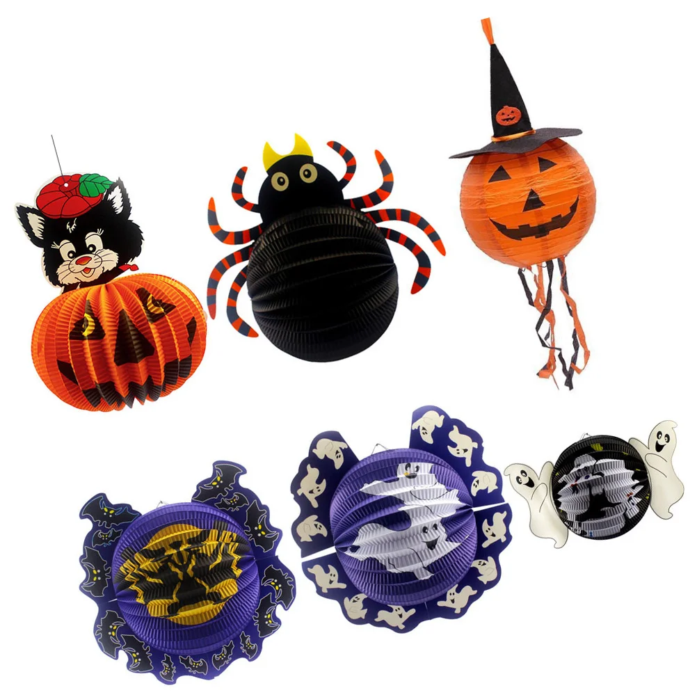 

Decor Paper Lantern Ghost Outdoor Decorations Pumpkin Honeycomb Large Party Indoor Lanterns