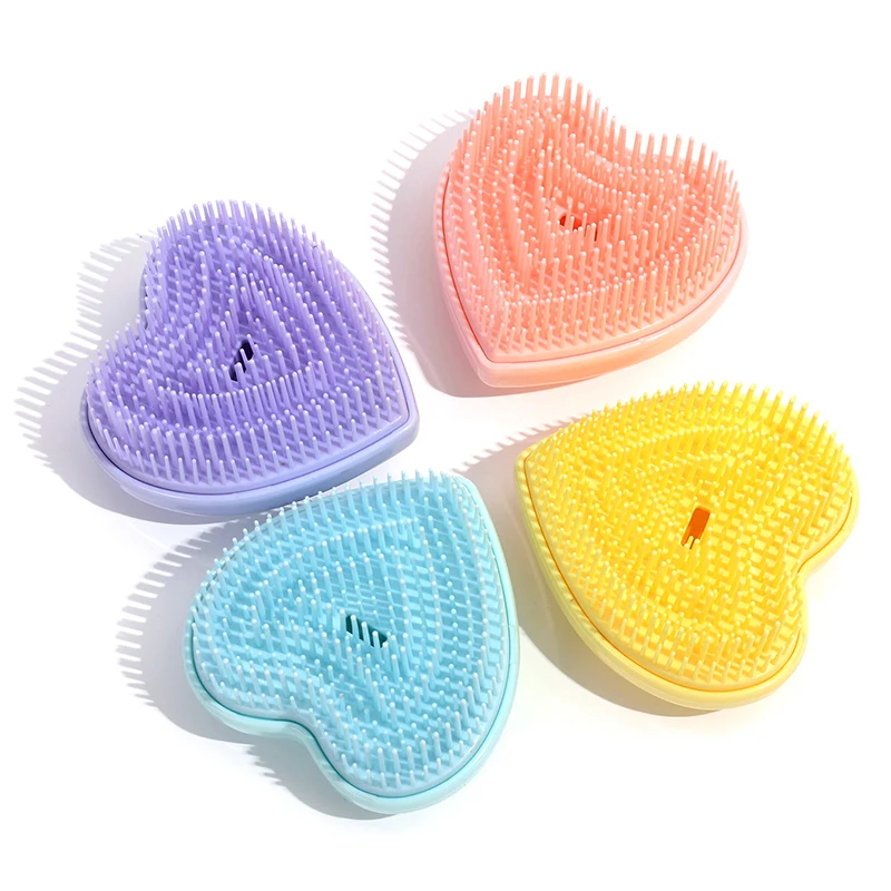 

Карманная мини-расческа для девушек и женщин, портативная маленькая дорожная Массажная щетка для волос в форме сердца, аксессуары для укладки