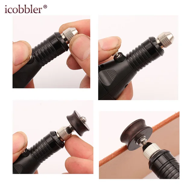 Black Ebony Wood Leather Burnisher Polished Rods Leather Craft Edge Slicker Tool 2