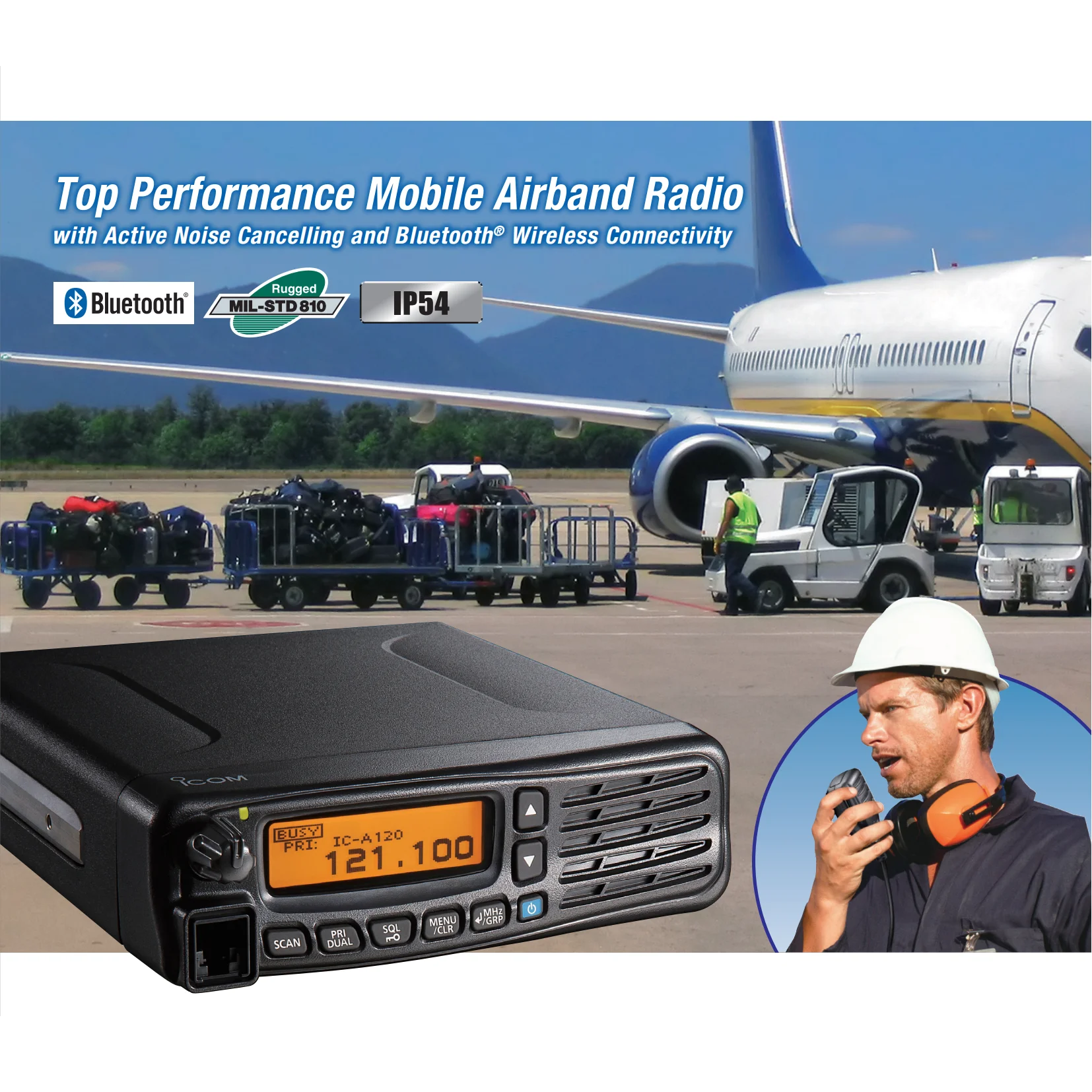 Фото Продажа 50 Вт ICOM VHF AIR BAND TRANSECEIVER IC-A120 VHF Радио Air Band Частота AM FM-трансивер №5