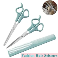 3 pcs home hairdressing scissors hairdressing scissors flat tooth scissors comb pet hairdressing hair care tools