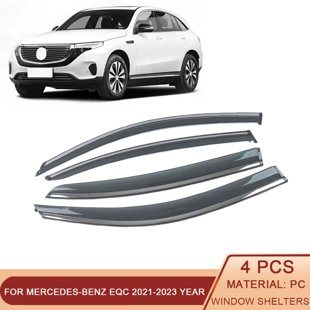 

For Mercedes-Benz EQC 2021-2023 Car Window Sun Rain Shade Visors Shield Shelter Protector Cover Sticker Exterior Accessories