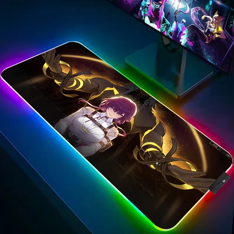 

Honkai Star Rail Rgb Mouse Pad Gamer 900x400 Computer Accessories Led Mousepad Backlight Desk Table Mat Keyboard Gaming Setup