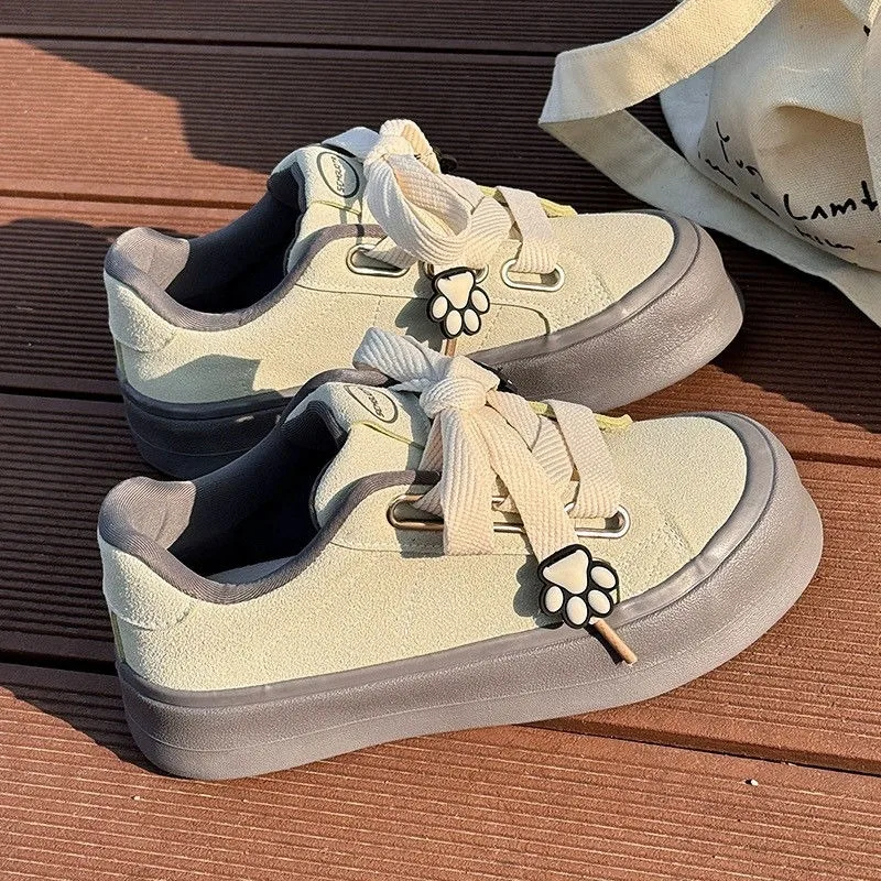 Женская парусиновая обувь SHANPA простая однотонная модная Осенняя спортивная на