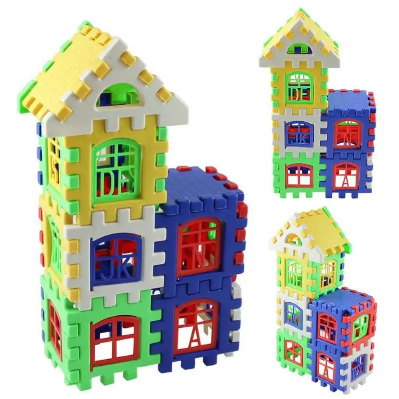 

24Pcs/Set Baby Kids House Building Blocks Construction Toys For Children Educational Learning Construction Developmental Toy Set