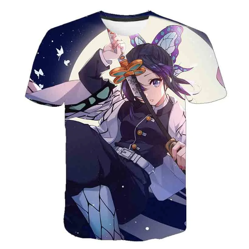 

New Mangas Demon Slayer Cartoons T Shirt Men Women Summer Fashion Harajuku Tshirts Casual Loose Short Sleeves Y2k Kids Tees Tops