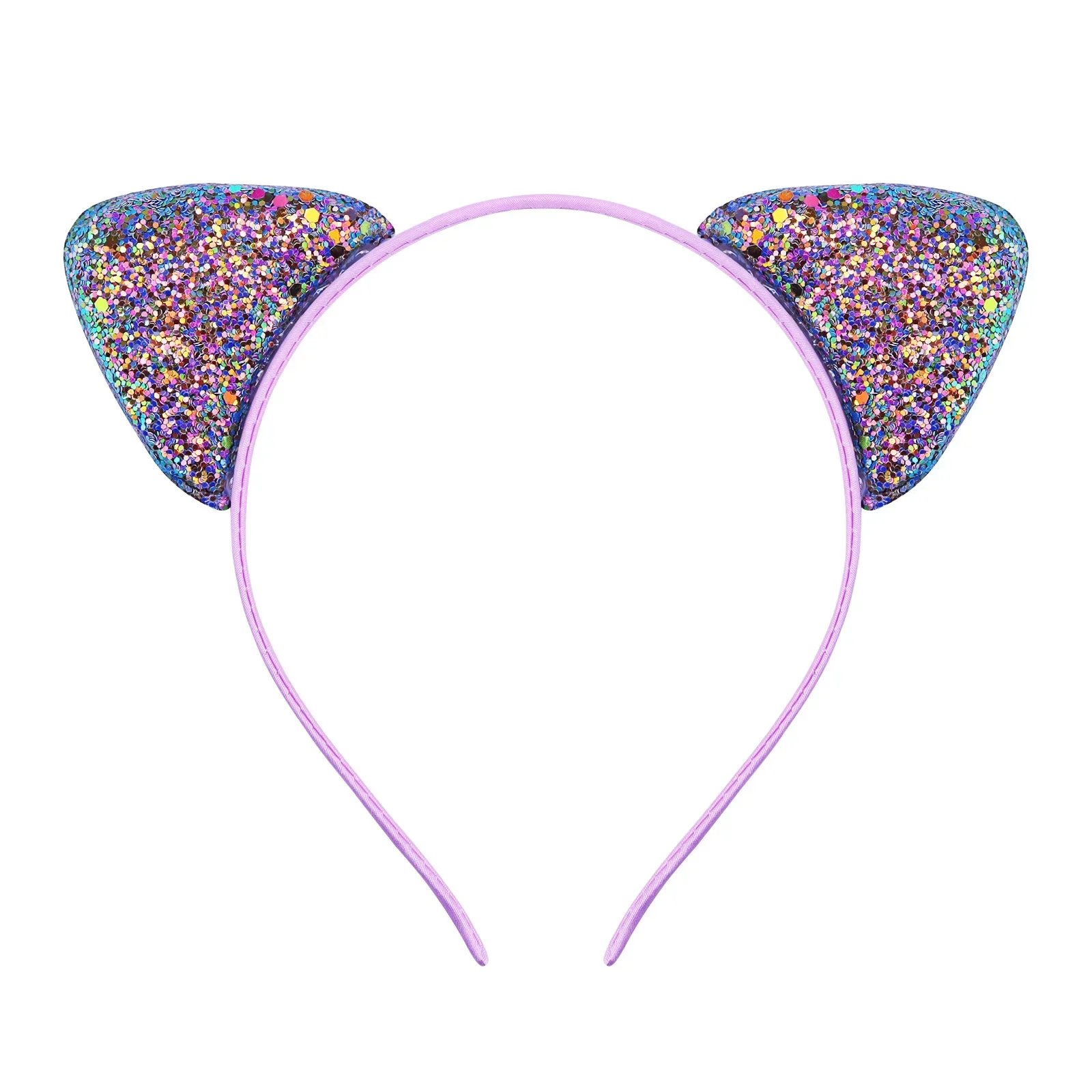 Обруч для волос с блестками и кошачьими ушками 20 шт.