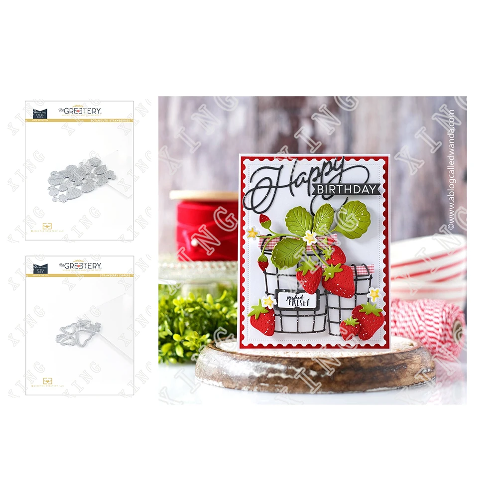 

2022 New Molds Botanicuts Strawberries High Quality Metal Cutting Dies Diy Paper Greeting Card Scrapbooking Blade Punch Stencils