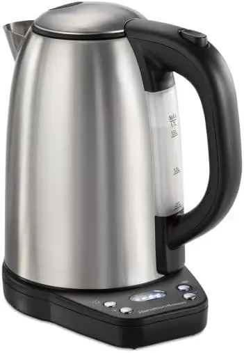 

Чайник для чая и водонагреватель, работает с Alexa, 1,7 л, быстрое кипячение 1500 Вт, беспроводной, сохраняет тепло, автоматическое выключение и бойный чай