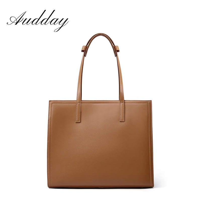 

2023 New Women Tote Bag Female Large Capacity Genuine Leather Handbag Commuting Shopping Shoulder Bag Briefcase Computer Bag