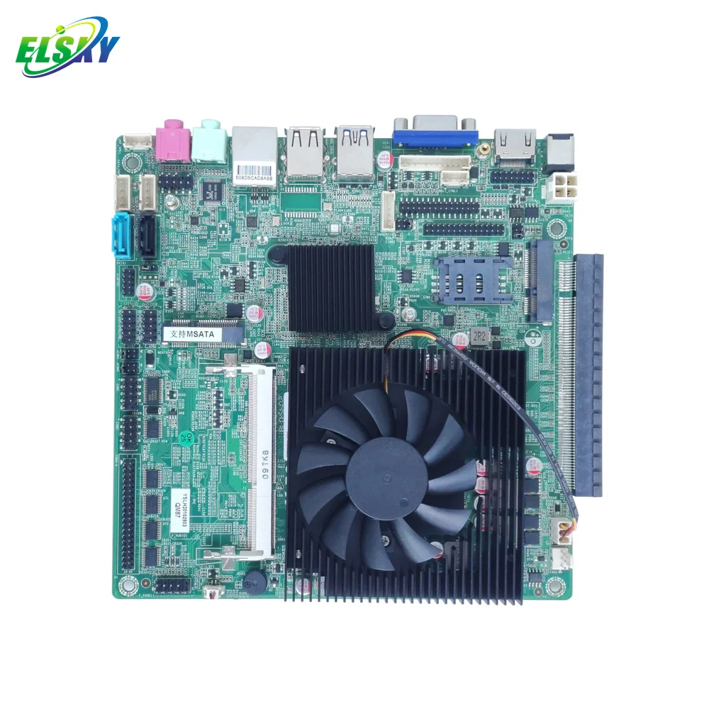Фото Материнская плата ELSKY Mini-ITX 1151 с процессором Haswell 4-го поколения Core I5-4200M 4300M DDR3, до 8 ГБ, Realtek 8111H RJ45 LAN QM8680 №5