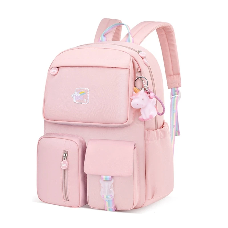 

Girls Kids Backpack Schoolbag Rucksack Primary Bookbags with Cute Pendant Daypack for Boys Girls
