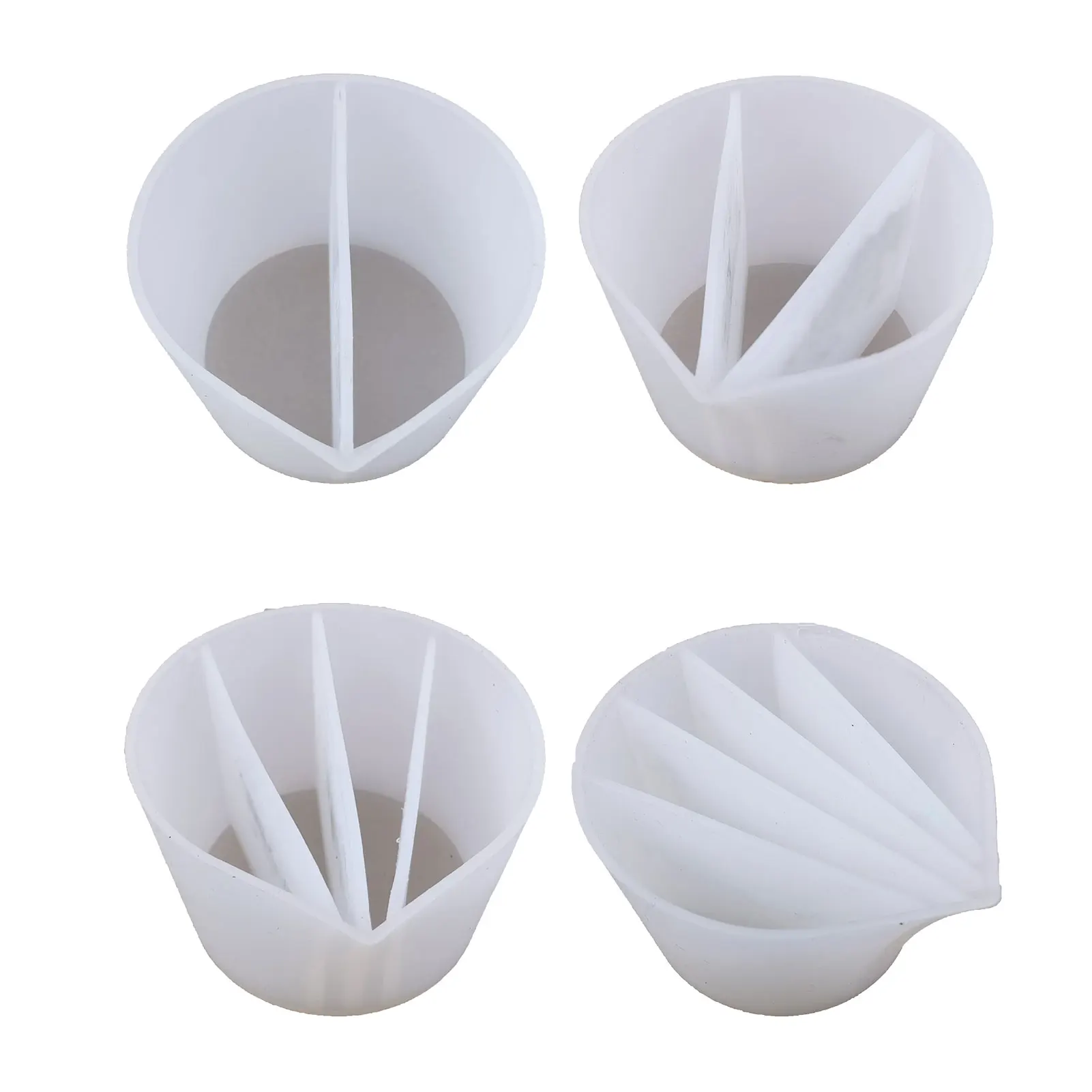 

4pcs/set Fluid Art 2 3 4 5 Channels Resin Tools Silicone Craft Split Cup For Paint Pouring Mixing Reusable Drawing DIY Dividers