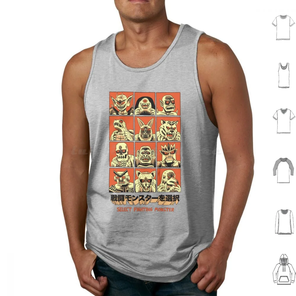 

Select Fighting Monster Tank Tops Vest Sleeveless Kaiju Monster Bat Vampire Robot Mecha Mech Sci Fi Science Fiction Skeleton