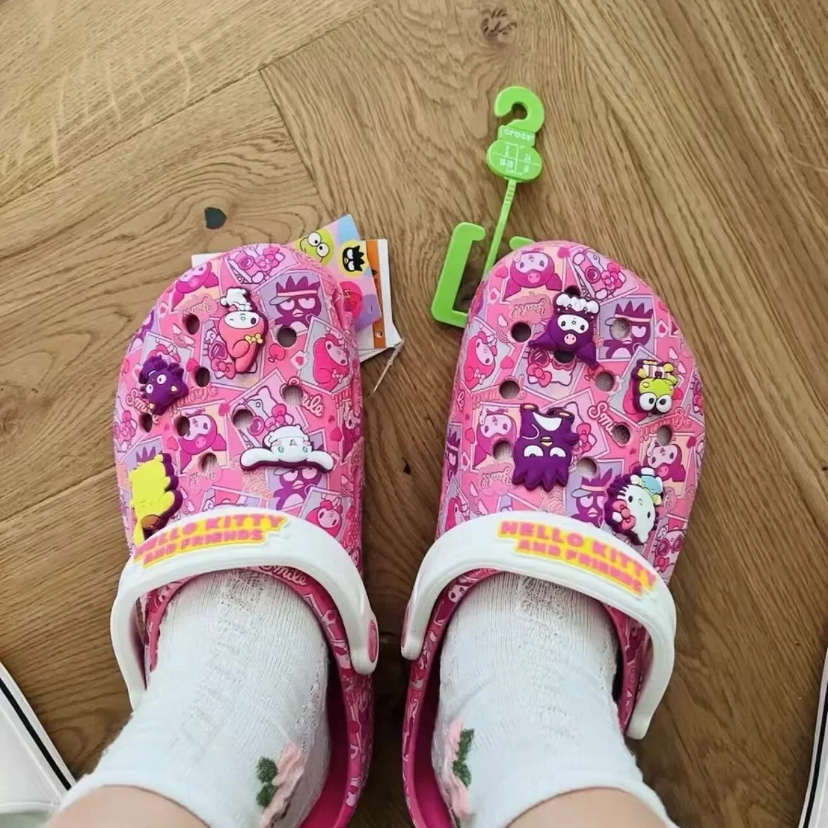 Новинка милые детские сандалии для девочек Melody Cinnamoroll Crocs тапочки нескользящая