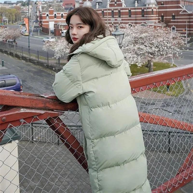 Winter Thicker Women Jackets Outerwear 2022 New Female Long Casual Warm Puffer Parkas Solid Hooded Oversize Warm Loose Coats