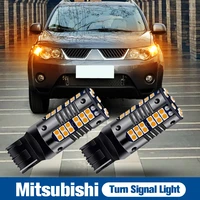 2x led turn signal light wy21w t20 7440a canbus for mitsubishi outlander 1 2 2003 2012 pajero shogun 4 v80 v93 v97 v98 2007 2020