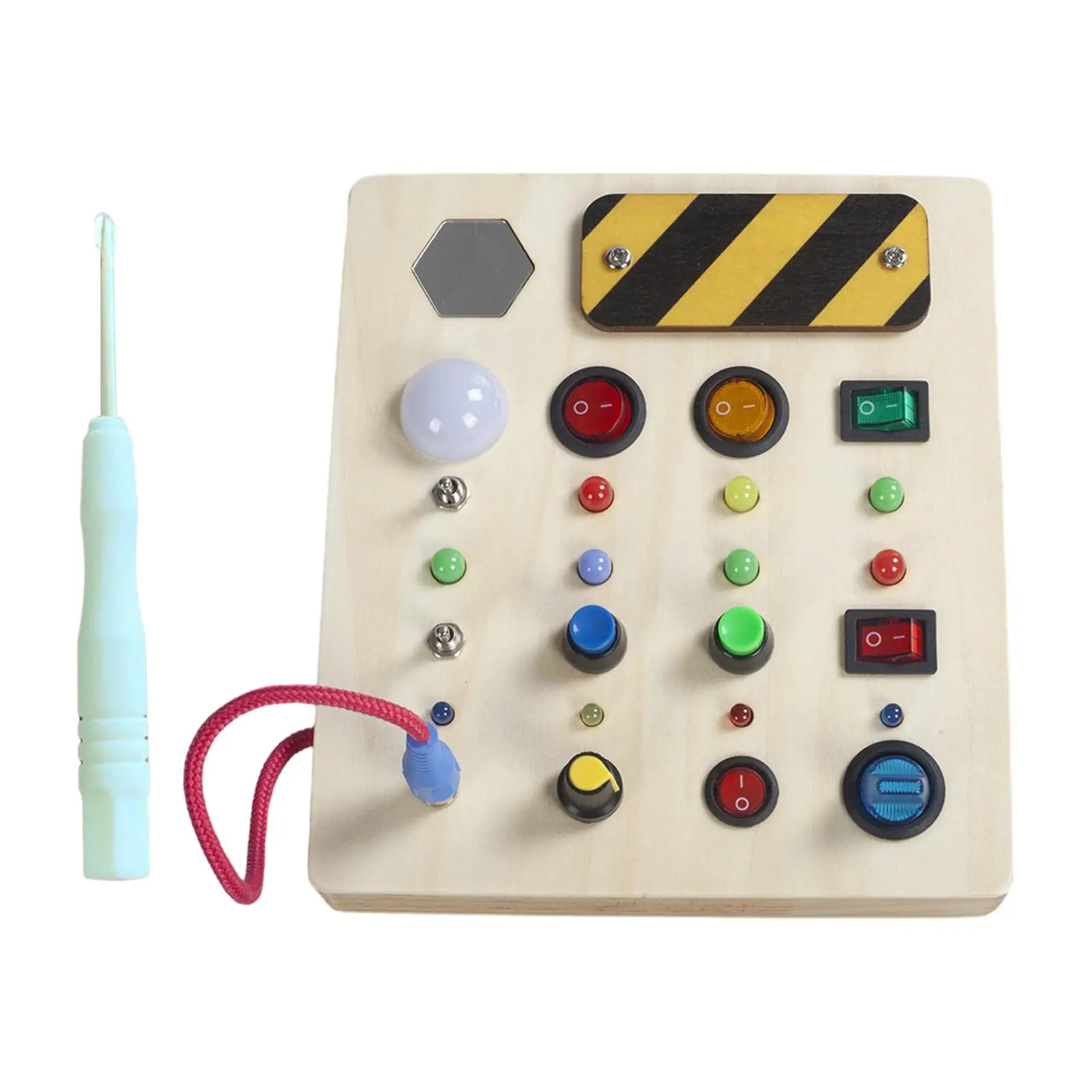 

Switch Busy Board with Buttons Motor Skills for Boys Girls Toddlers Kids