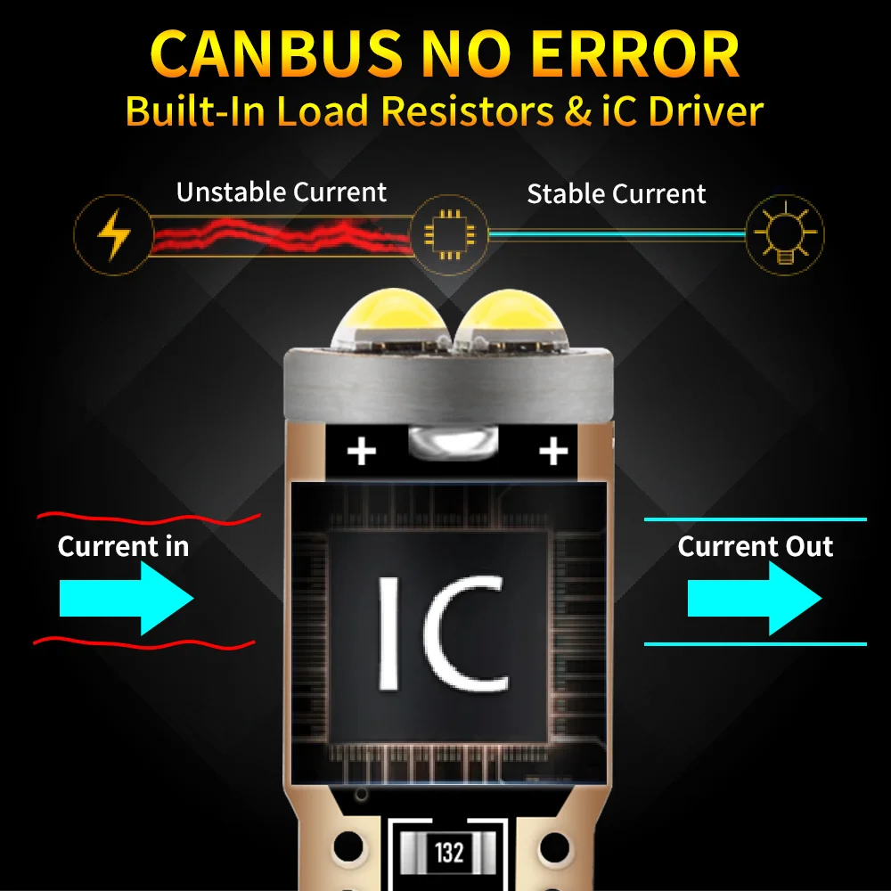 5/10 шт. Автомобильные светодиодные лампы W5W T10 501 194 SMD
