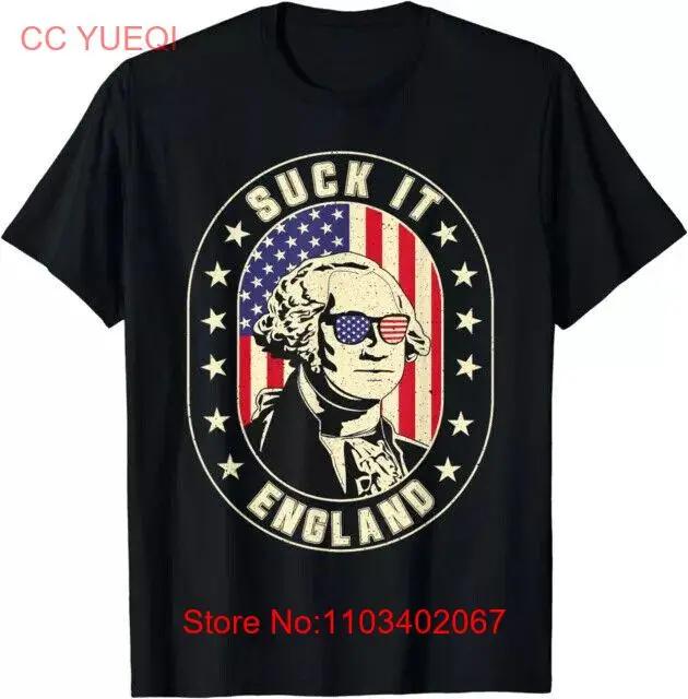 Забавная футболка Suck It England George Washington 1766 США хорошего качества размер S-5XL