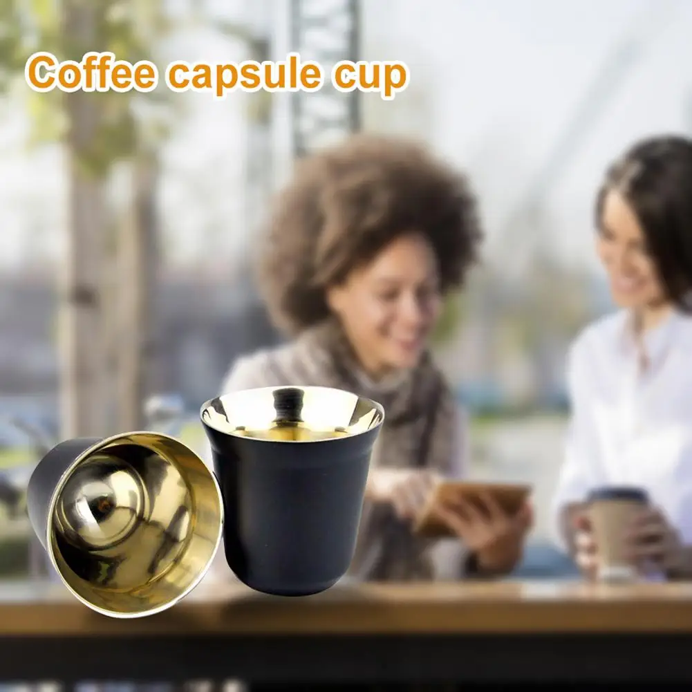 

Compact Coffee Capsule Mug 80ml Milk Cup Multi-function Portable Coffee Capsule Cup Long Service Life