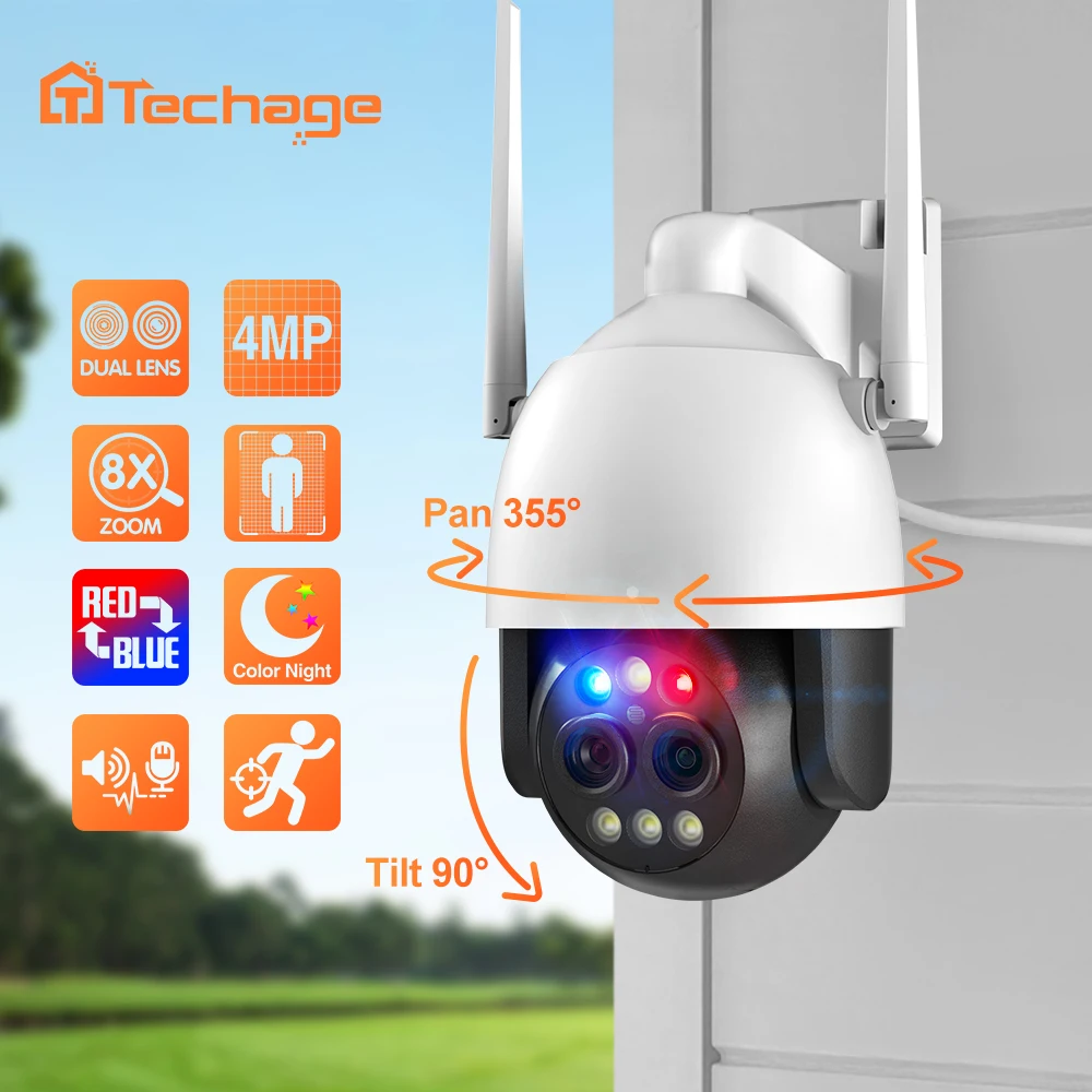 8x Hybrid Zoom Cctv Security System Color Night Vision Ip66 Outdoor Surveillance Ip Camera