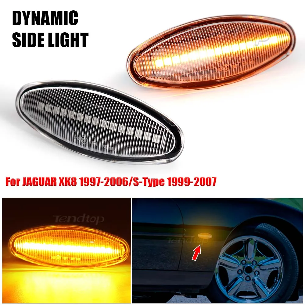 Для 1999-2007 Jaguar S-Type 1996-2005 XK 8/XKR 2003-2006 XJ X350 желтая стандартная передняя динамическая