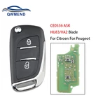 Обновленный автомобильный пульт дистанционного управления QWMEND для Citroen PICASSO C2 C3 C4 C5 C6 C8 для Peugeot 307 308 407 408 3008 автомобильный флип-ключ CE0536 ASK