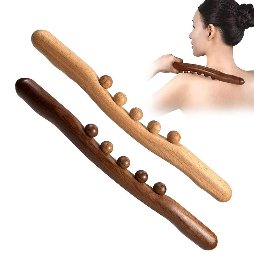 Фото Инструменты для массажа Wood Therapy Guasha Wood Stick, лимфодренажная массажная палочка, массажер от целлюлита, миофасциальный релиз №3