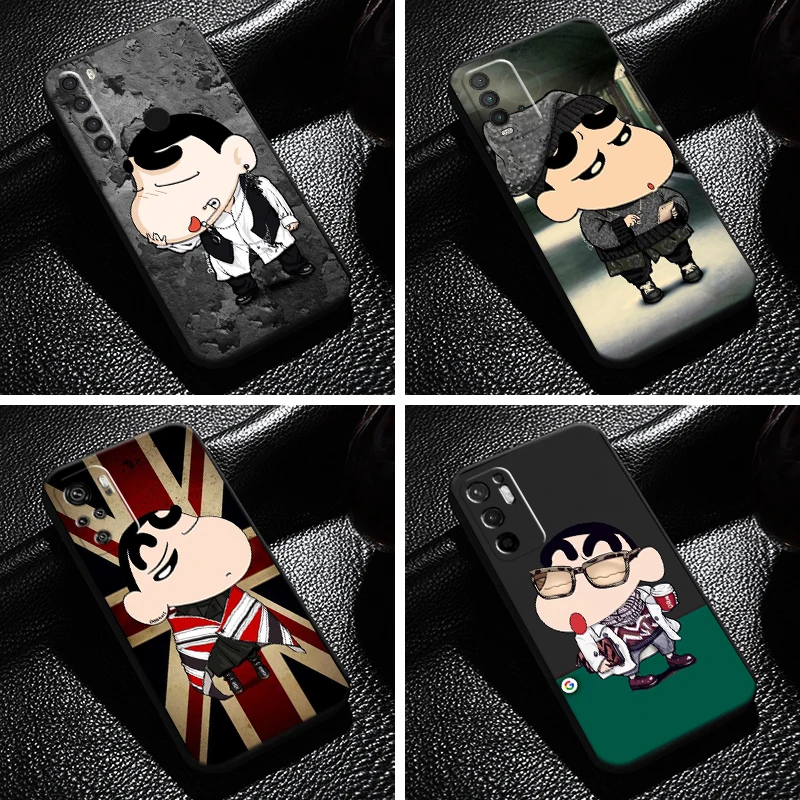 

Cartoon Crayon Shin-chan For Xiaomi Redmi Note 10 10S 9 9S 9T 8 8T 7 Pro 5G Redmi 10 9 9A 9T 9C 8 8A Phone Case Liquid Silicon