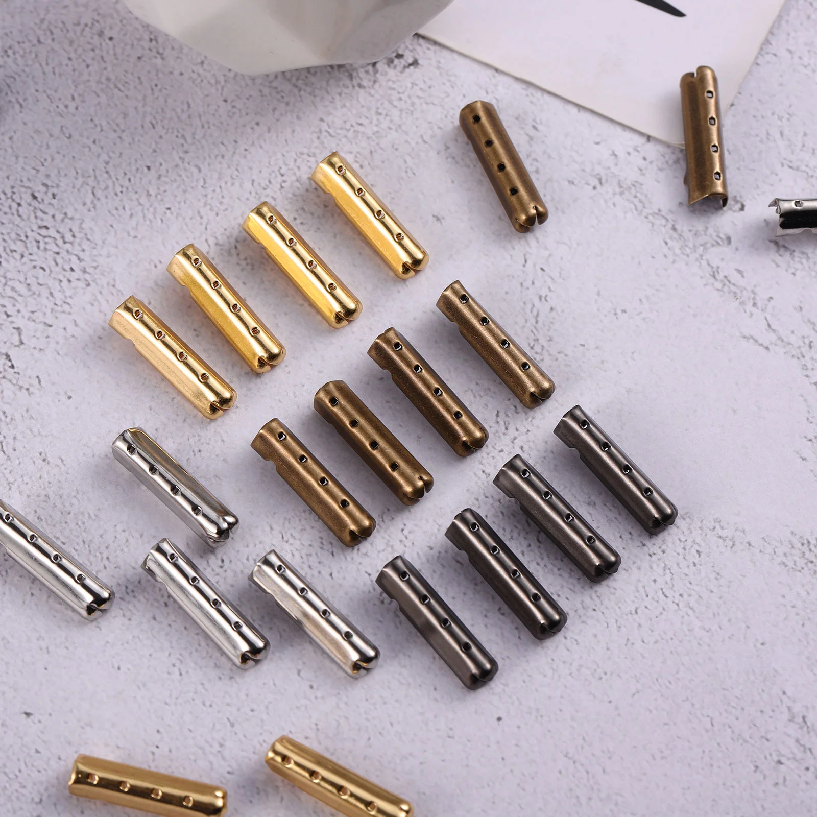 Shoe Lace Ends Tips Aglet Repair Kit Metal Aglets Shoelace Replacement Jacket Hat Shoelaces Drawstring