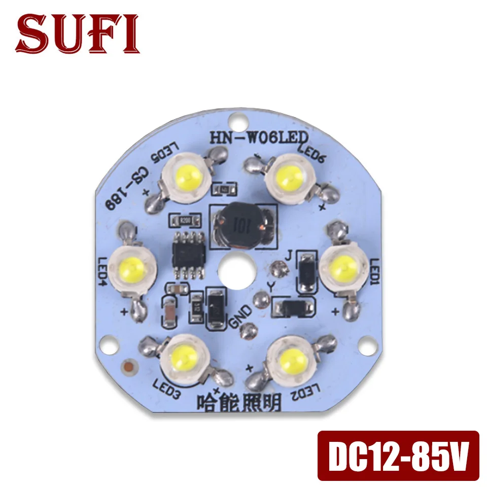 Dc12-85v PCB Driverless LED Driver 12V 24V 36V 48V 72V 6W LED Board For motorcycle battery lamp modification