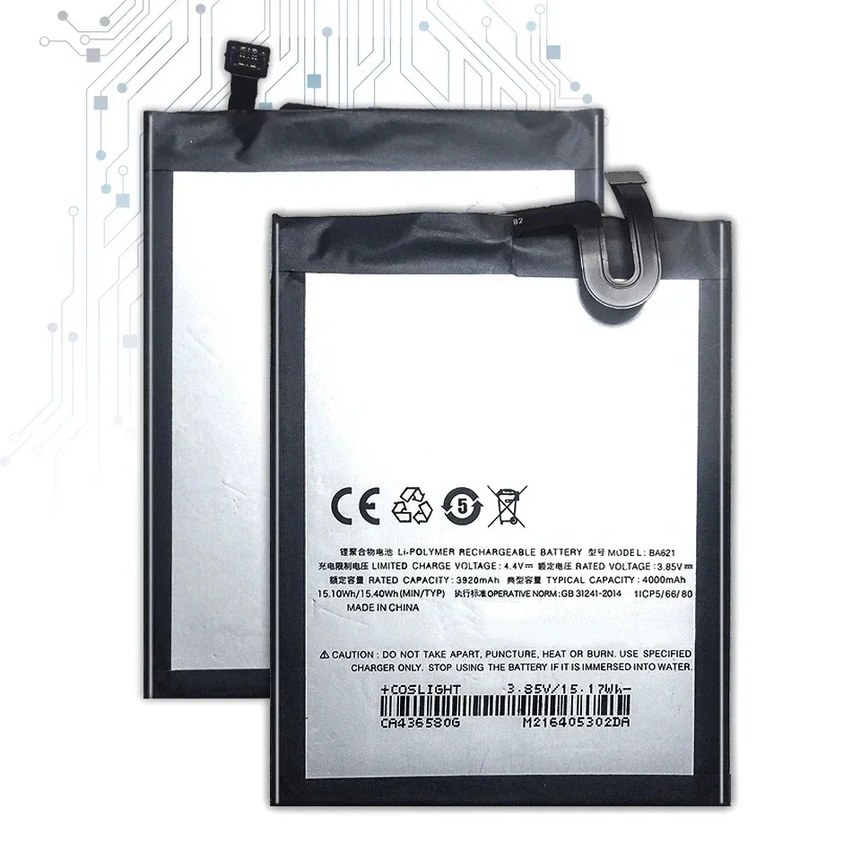 Сменный аккумулятор BA621 4000 мАч для номеров отслеживания Note Meizu 5 Meilan 5/M5