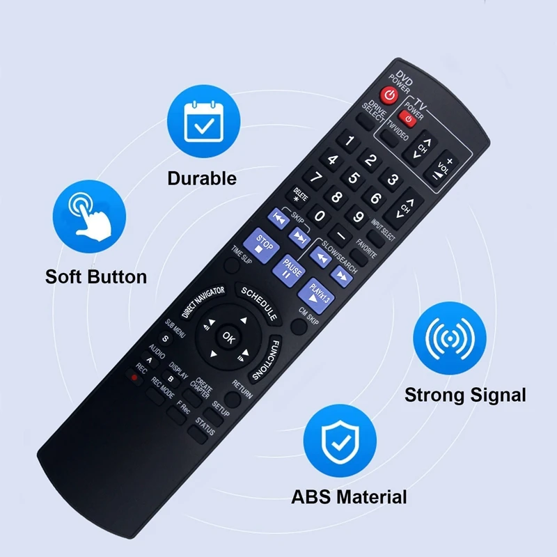 N2QAYB 000197 Замените пульт дистанционного управления для DVD-рекордера Panasonic DMR-EZ48V