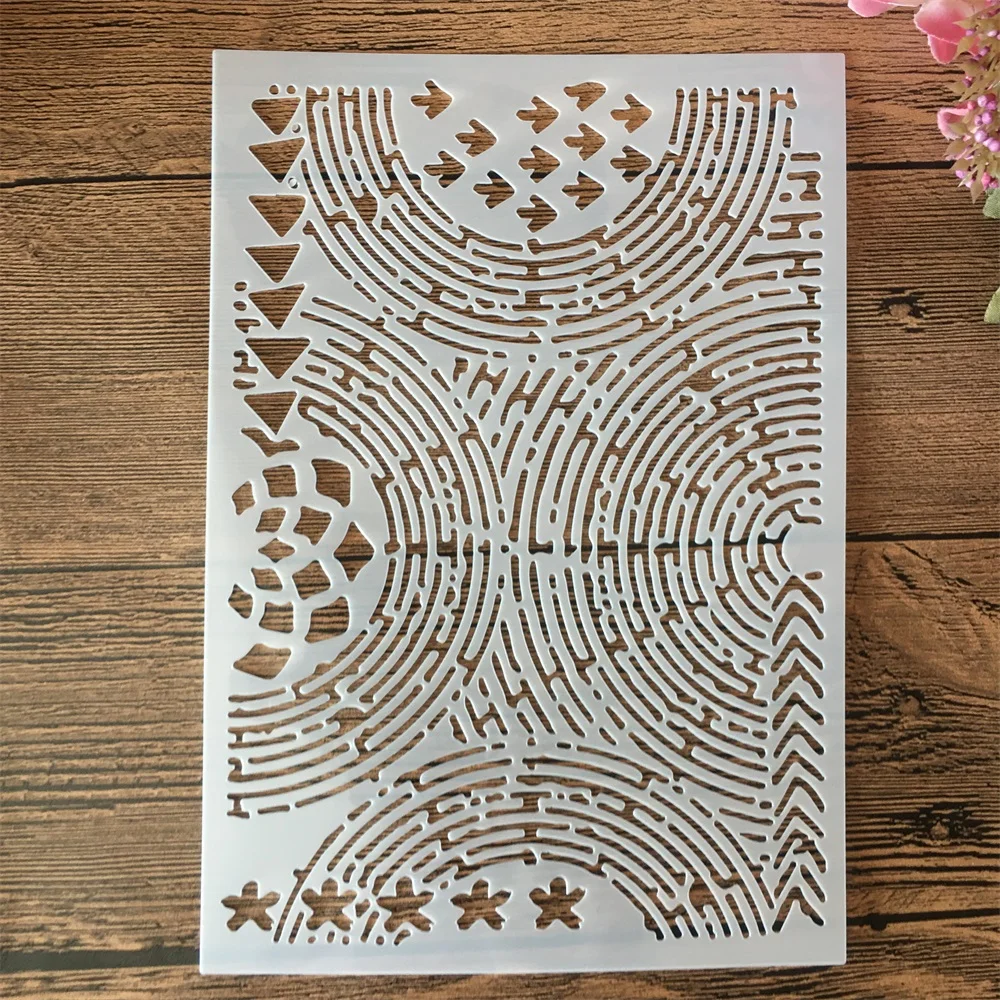 

A5 21cm Wheel Circle in Circle Layering Stencils Painting Scrapbook Coloring Embossing Album Decorative Template