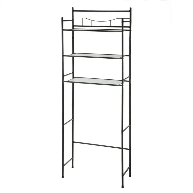 

over the Toilet Steel 3-Shelf Bath Shelves Space Saver, Black Finish