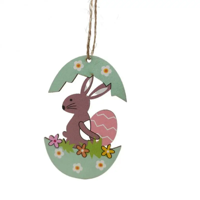 

Lovable Wooden Pendant Convenient Easy To Hang Pendant Decoration Cute Design Easter Party Decorations Cartoon Wall Decoration