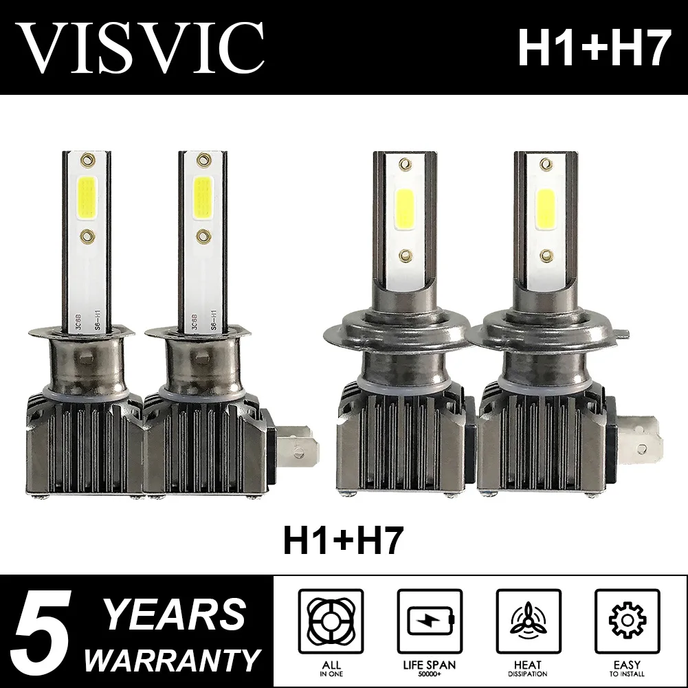 

For Nissan 350Z 2005-2003- 4x H7(Low)+H1(High) LED Headlight Kit Light Bulbs