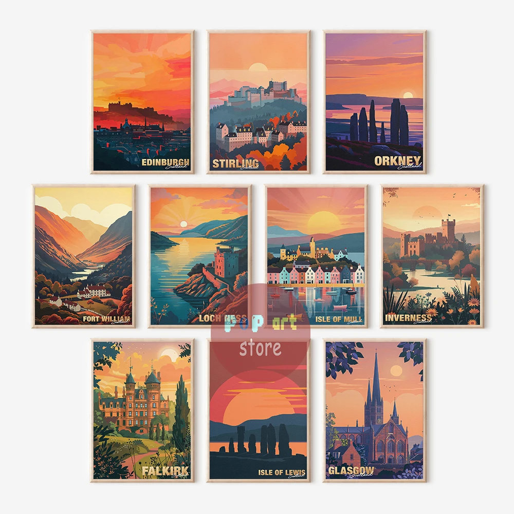 Шотландии путешествия художественные принты холст плакат фото принт Стирлинг