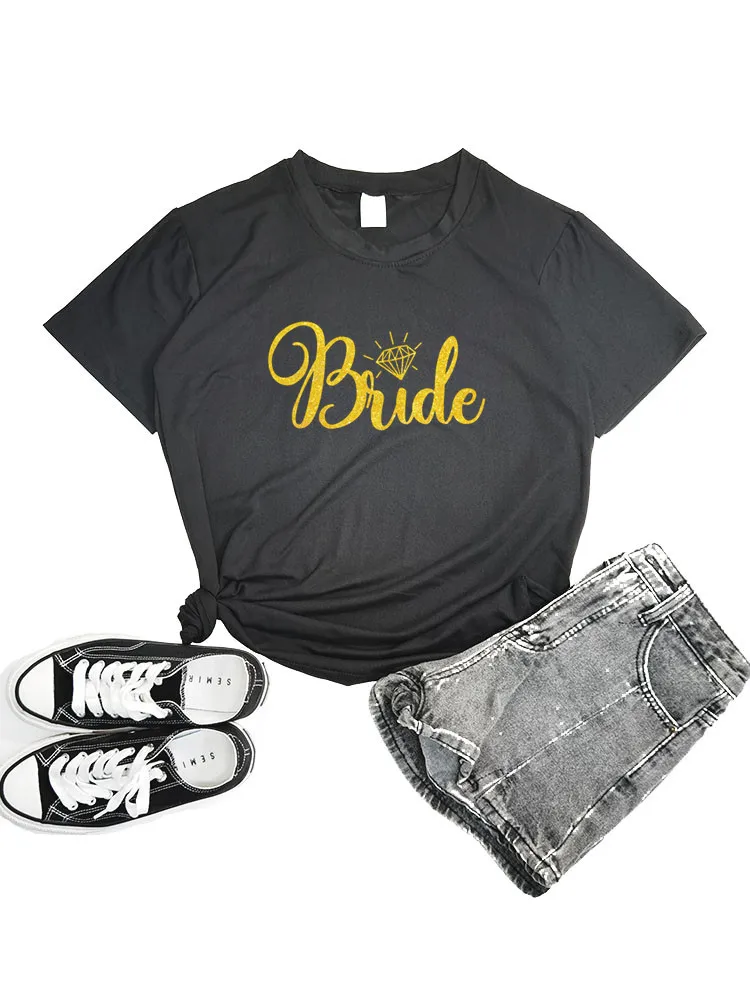Женская футболка для невесты девичника вечеринки команды горничной чести летняя