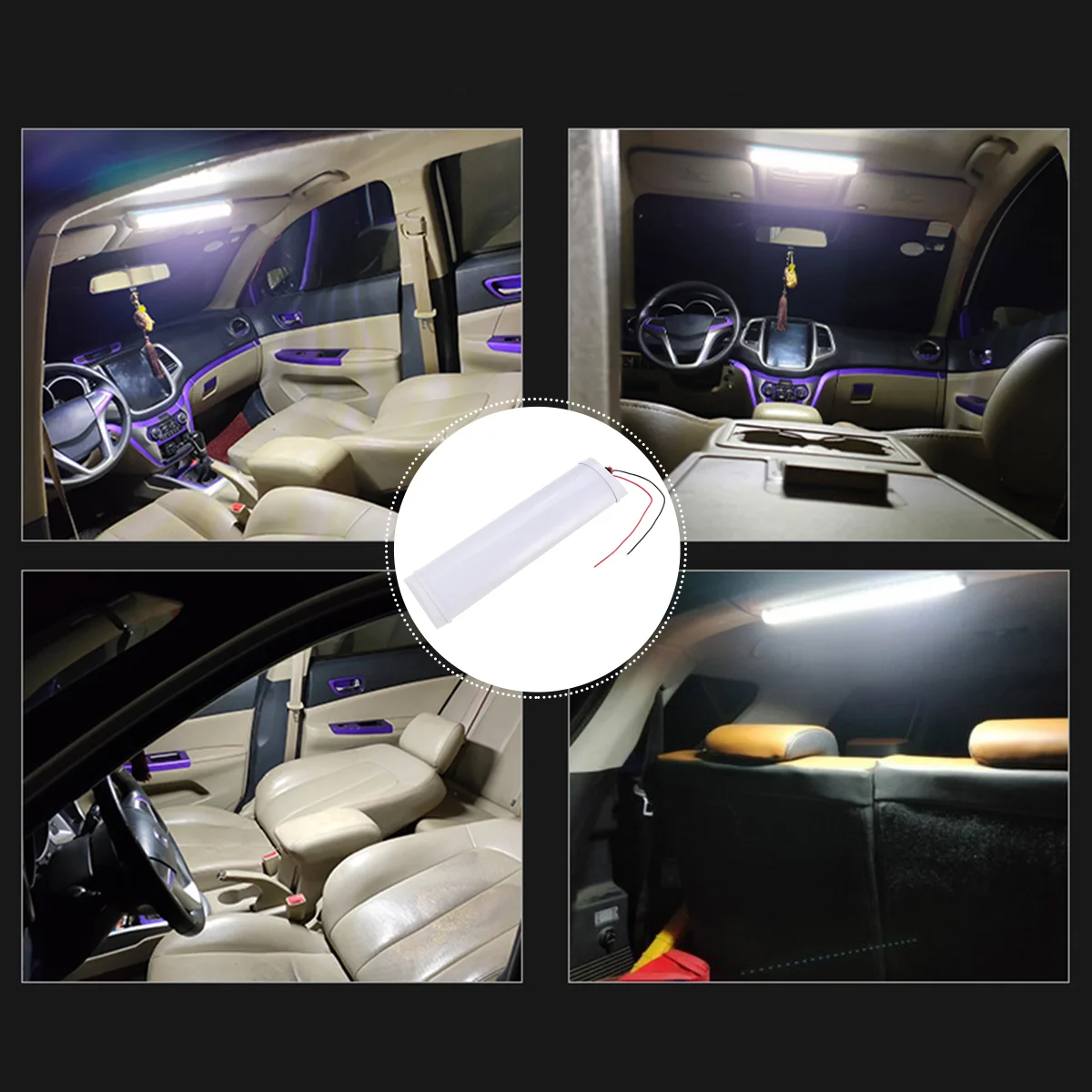 

Light Interior Car Strip Bar 12V Auto Ceiling White Tube Led Rv Fixtures Automotive Bars