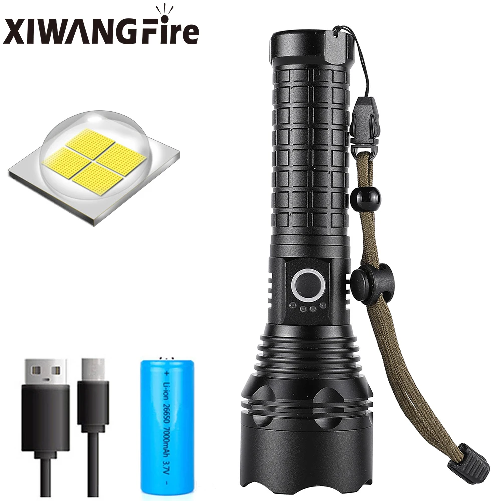 

XHP50 strong light flashlight portable USB rechargeable ultra-bright long-range high-power outdoor xenon lamp led home
