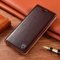 crazy horse genuine leather phone case for oppo realme c1 c2 c2s c3 c3i c11 c12 c15 c17 magnetic flip cover