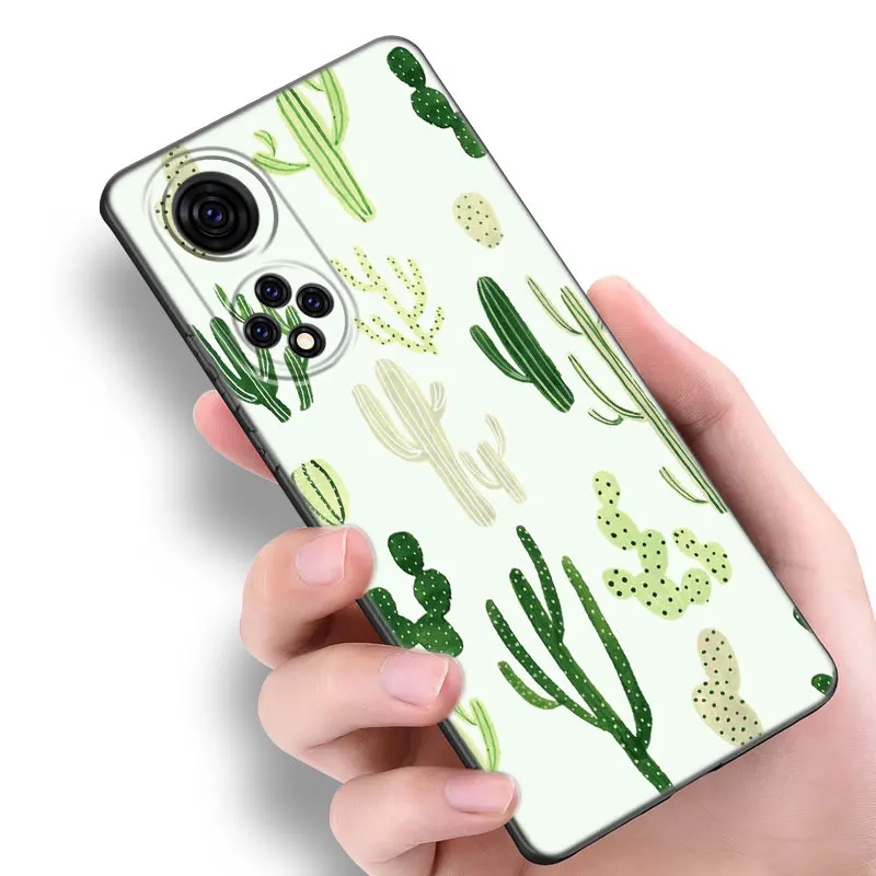 Винтажный чехол для телефона с изображением кактуса и цветов Huawei Nova Honor Mate 8 9 20 30 40