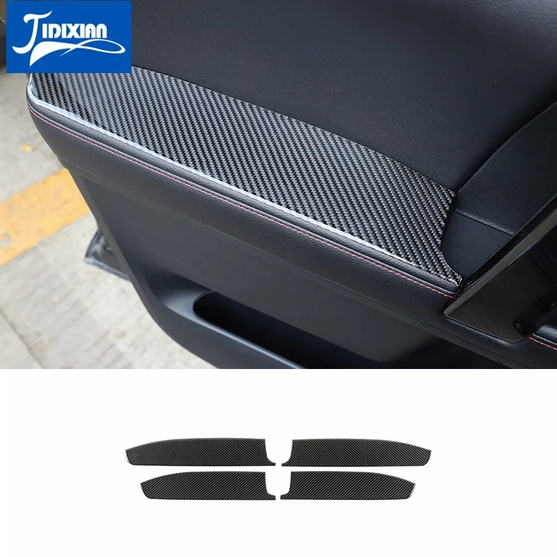 

JIDIXIAN Soft Carbon Fiber Car Door Inner Armrest Handle Decoration Cover Stickers for Toyota 4Runner 2010+ Interior Accessories