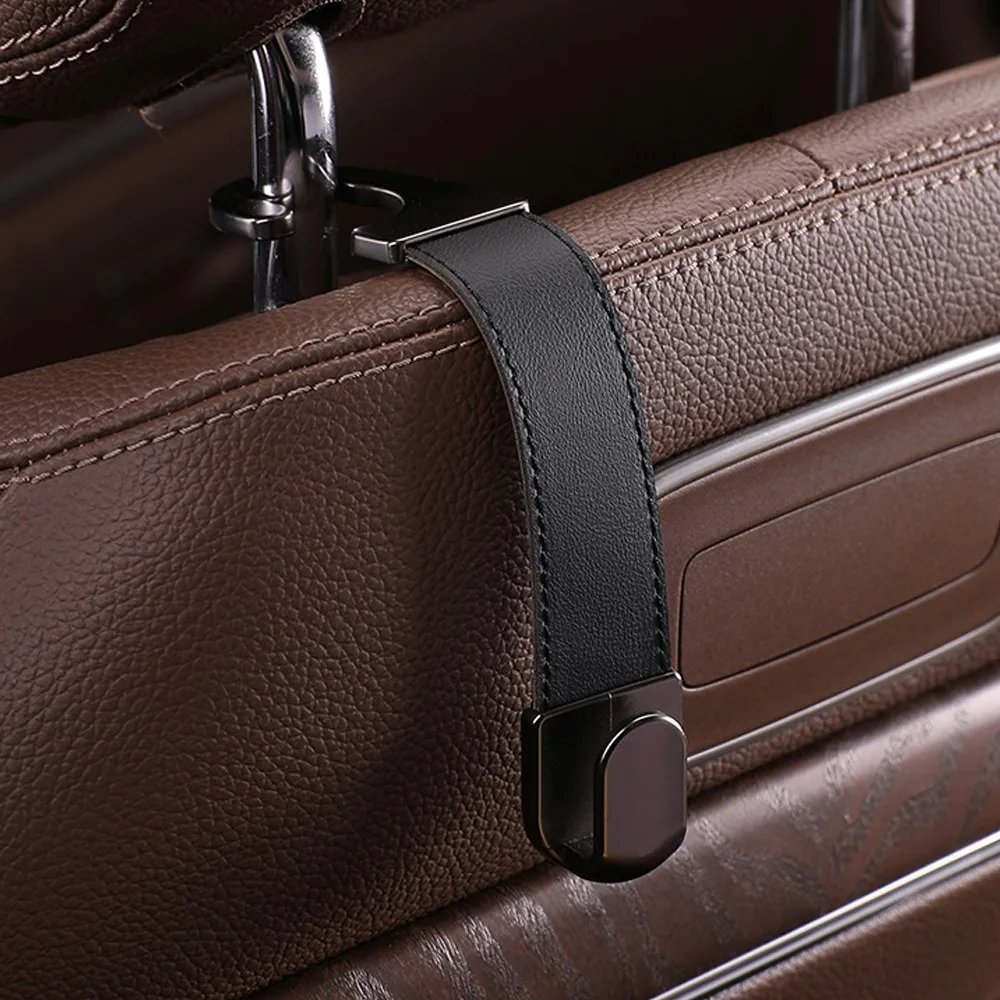 

Крючок для подголовника сиденья автомобиля из замши, износостойкий, простой в установке, металлический подвесной крючок, крючок для подвешивания спинки сиденья