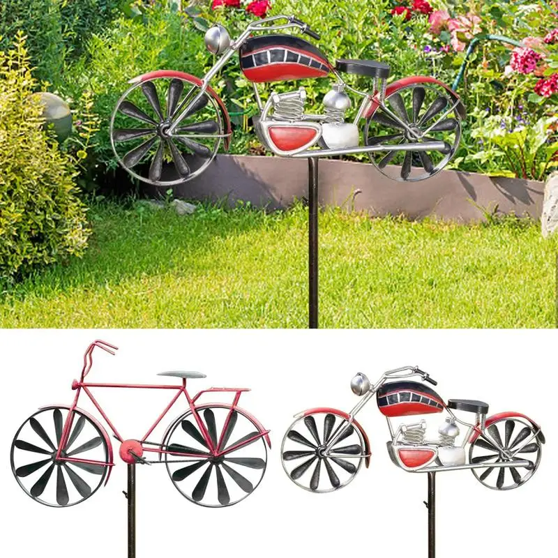 

Metal Windmill Garden Stake Durable Outdoor Wind Sculptures Windmill Cycle Spinners For Yard Decor Garden Home Decoration