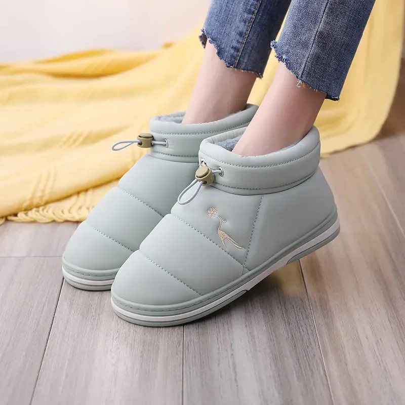 

plush indoor shoes woman winter snow boots women shoes 2022 platform waterproof ankle boots slip on winter boots plus size